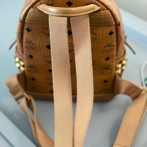 Visetos Side Stud Mini Stark Backpack Cognac - Picture 7 of 10